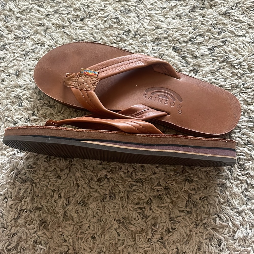 Rainbow Tan Leather Sandals - Picture 2 of 3